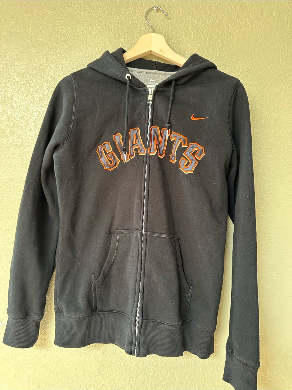 Nike Black Hoodie with Orange Accent